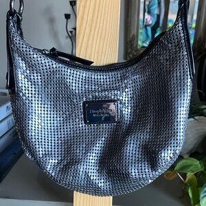 Vera Wang Metallic Silver Hobo Bag